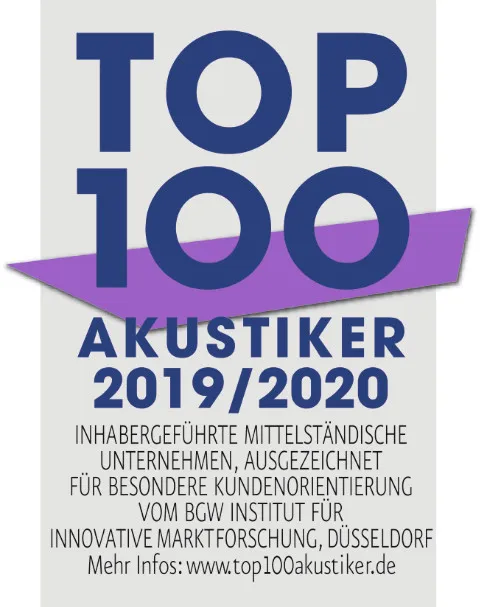 TOP 100 Akustiker Auszeichnung 2019/2020