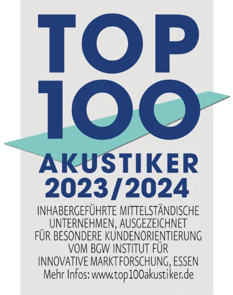 TOP 100 Akustiker Auszeichnung 2023/2024